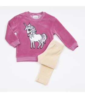 Σετ μπισκότο κολάν/ροζ μπλούζα