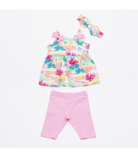 Σετ ροζ κολάν/λευκή μπλούζα