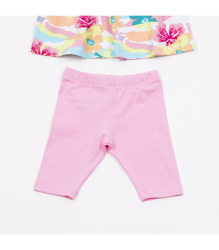 Σετ ροζ κολάν/λευκή μπλούζα