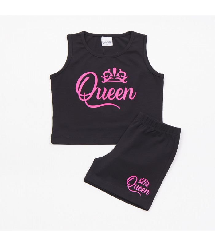 Σετ μαύρο σορτς/μπλούζα