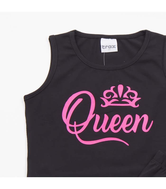 Σετ μαύρο σορτς/μπλούζα