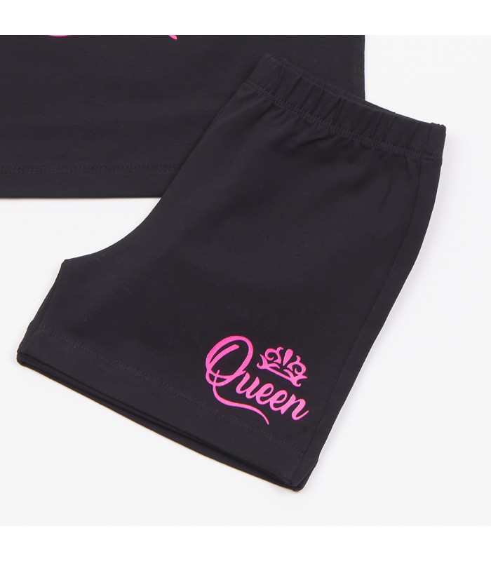 Σετ μαύρο σορτς/μπλούζα