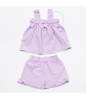 Σετ λιλά σορτς/μπλούζα
