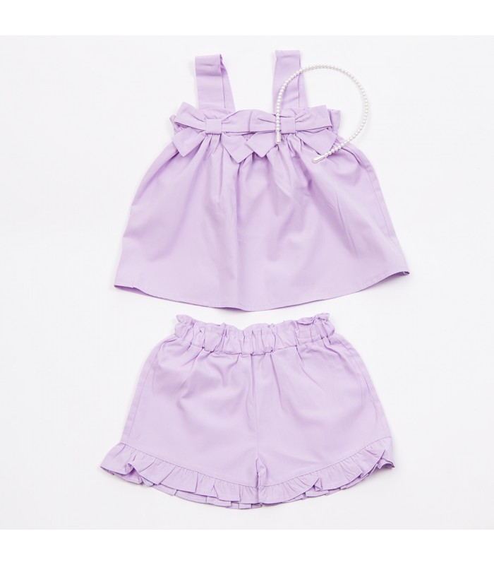 Σετ λιλά σορτς/μπλούζα