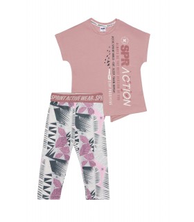 Σετ με κολάν σε ροζ χρώμα