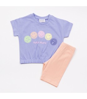 Σετ μάνγκο κολάν/λεβάντα μπλούζα