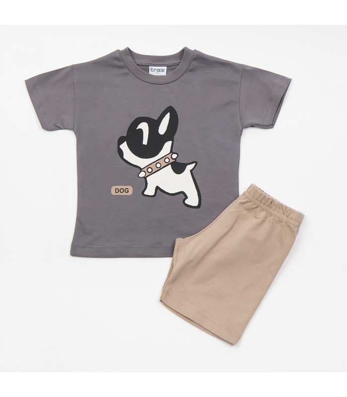 Σετ άμμου βερμούδα/ανθρακί μπλούζα