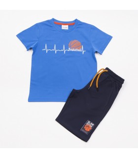 Σετ μαρέν βερμούδα/ρουά μπλούζα