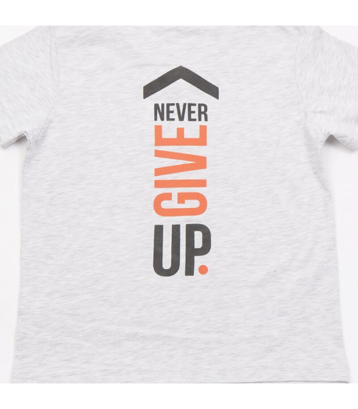 Σετ πορτοκαλί βερμούδα/γκρι μπλούζα