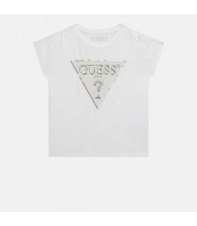 Mπλούζα GUESS με στρας λευκό χρώμα
