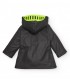 Μαύρο αδιάβροχο για αγόρι με κουκούλα και στάμπα ιππότη
