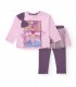 Σετ μπλούζα και κολάν για κορίτσια σε ροζ και μωβ χρώμα με σχέδιο μπαλαρίνα.