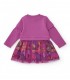 Φούτερ φόρεμα για κορίτσια σε ματζέντα χρώμα με εμπριμέ τούλινη φούστα.