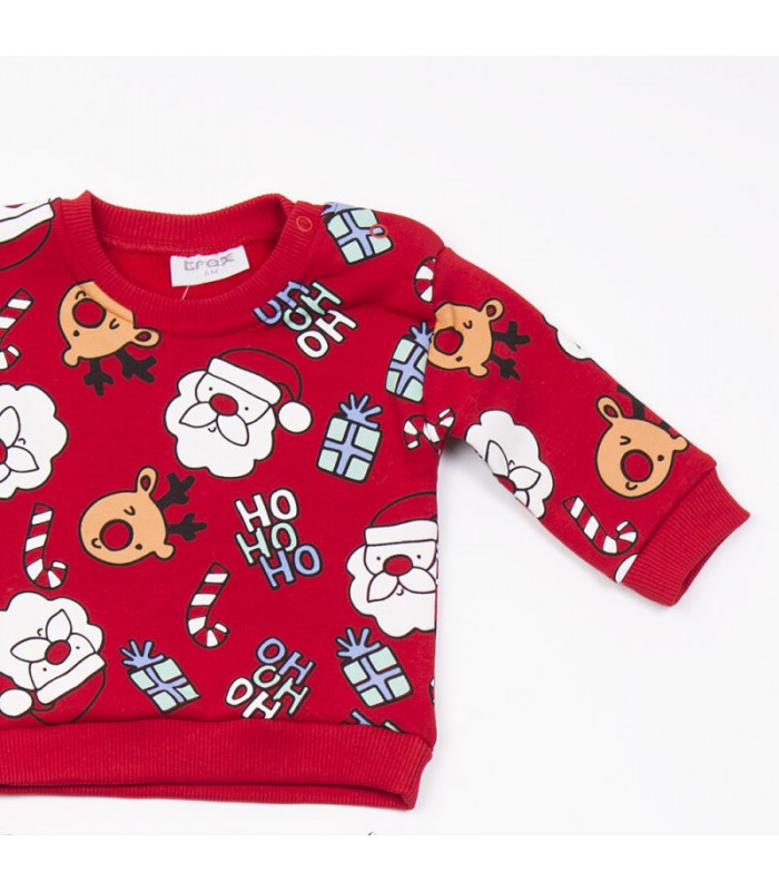 Σετ κόκκινο παντελόνι/μπλούζα