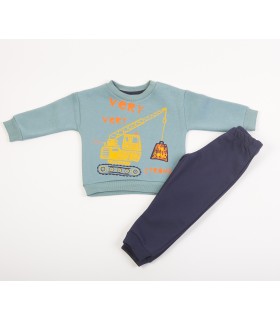 Σετ μαρέν παντελόνι/μέντα μπλούζα