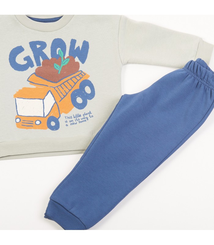 Σετ ίντιγκο παντελόνι/stone μπλούζα