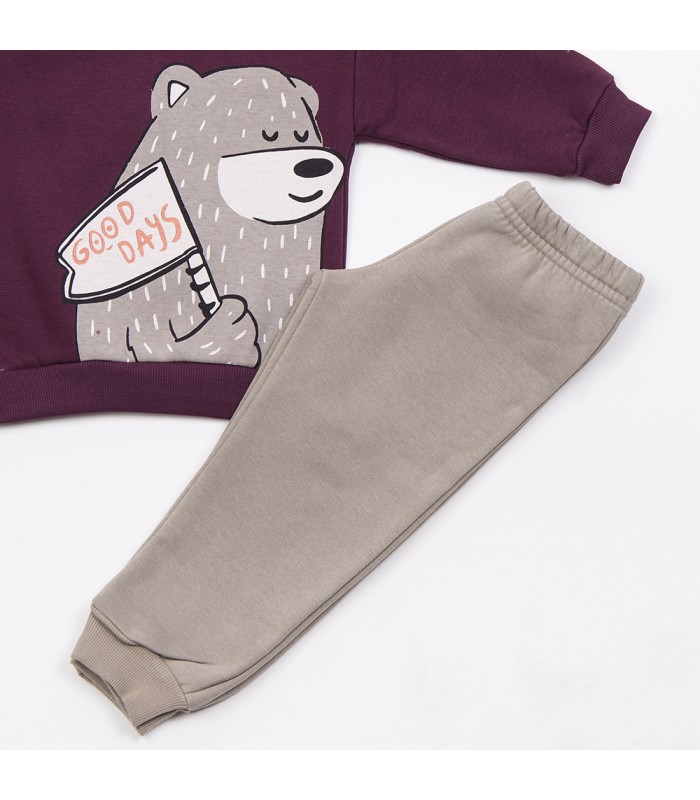 Σετ άμμου παντελόνι/βουργουνδί μπλούζα