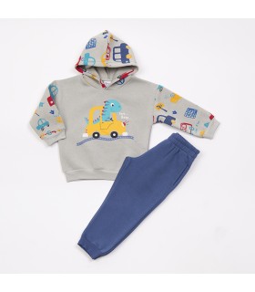 Σετ ίντιγκο παντελόνι/stone μπλούζα