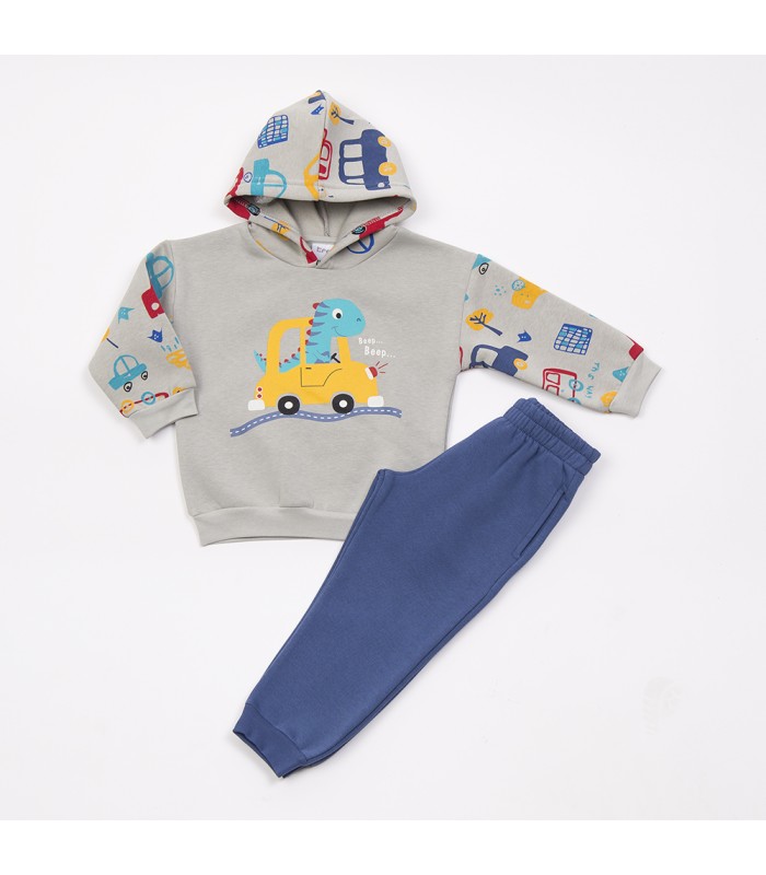 Σετ ίντιγκο παντελόνι/stone μπλούζα