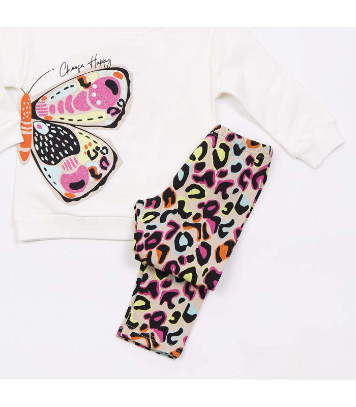 Σετ cappuccino κολάν/βανίλια μπλούζα