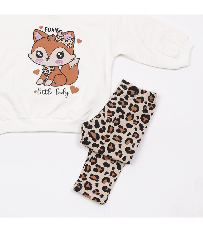 Σετ cappuccino κολάν/βανίλια μπλούζα