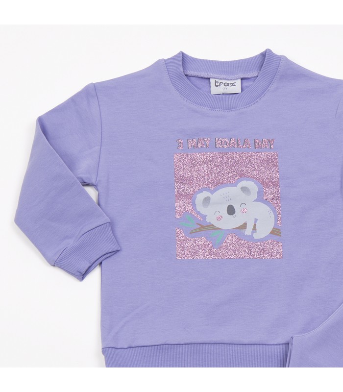 Σετ μύρτιλο παντελόνι/μπλούζα