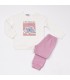 Σετ ροζ παντελόνι/βανίλια μπλούζα