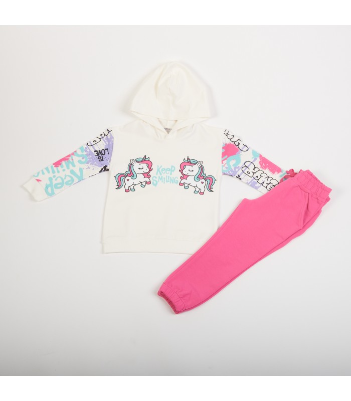 Σετ bubble παντελόνι/βανίλια μπλούζα