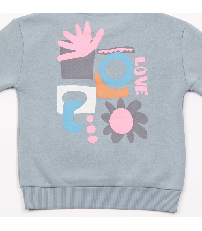 Σετ ανθρακί κολάν/άκουα μπλούζα