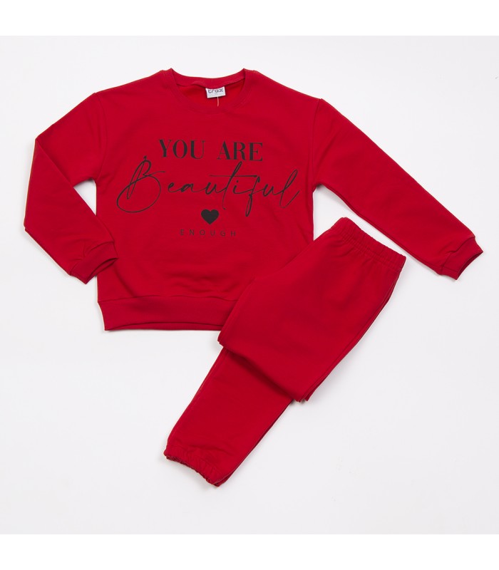 Σετ κόκκινο παντελόνι/μπλούζα