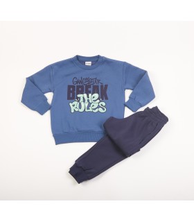 Σετ μαρέν παντελόνι/ίντιγκο μπλούζα