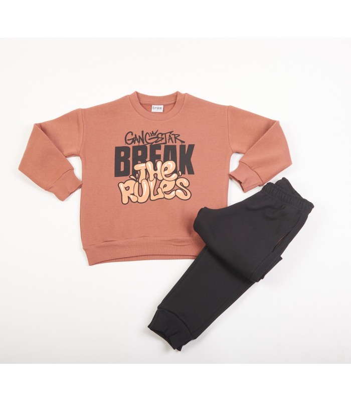 Σετ μαύρο παντελόνι/μπλούζα