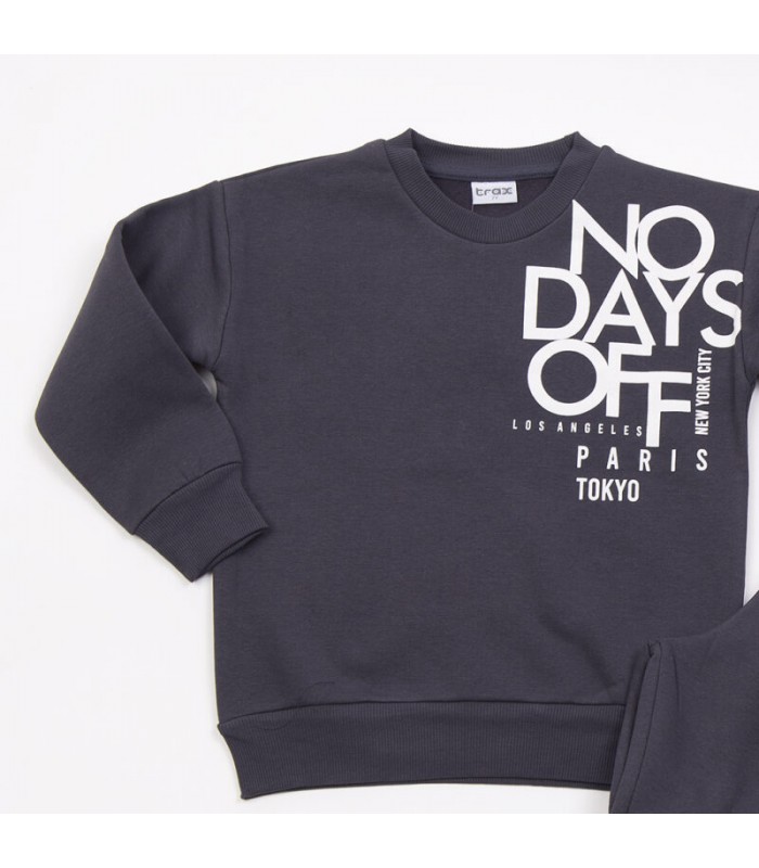 Σετ ανθρακί παντελόνι/μπλούζα