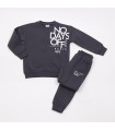 Σετ ανθρακί παντελόνι/μπλούζα