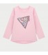 Μπλούζα μακό Guess με παγιέτες Ροζ