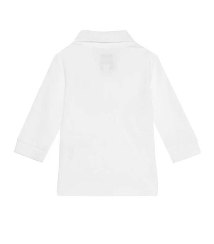 Μπλούζα πόλο Guess αρκουδάκι κεντημένο λευκό