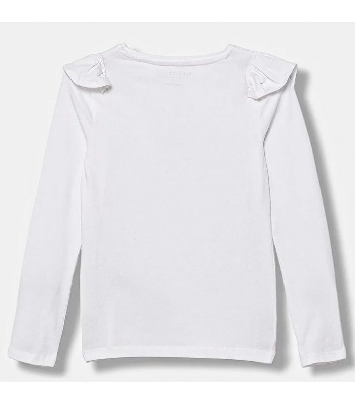 Μπλούζα Guess μακό κεντημένο λογότυπο λευκό