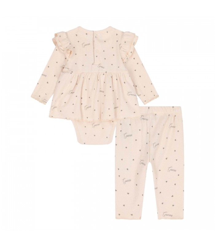 Βρεφικό σετ Guess φόρεμα με παντελόνι μπεζ
