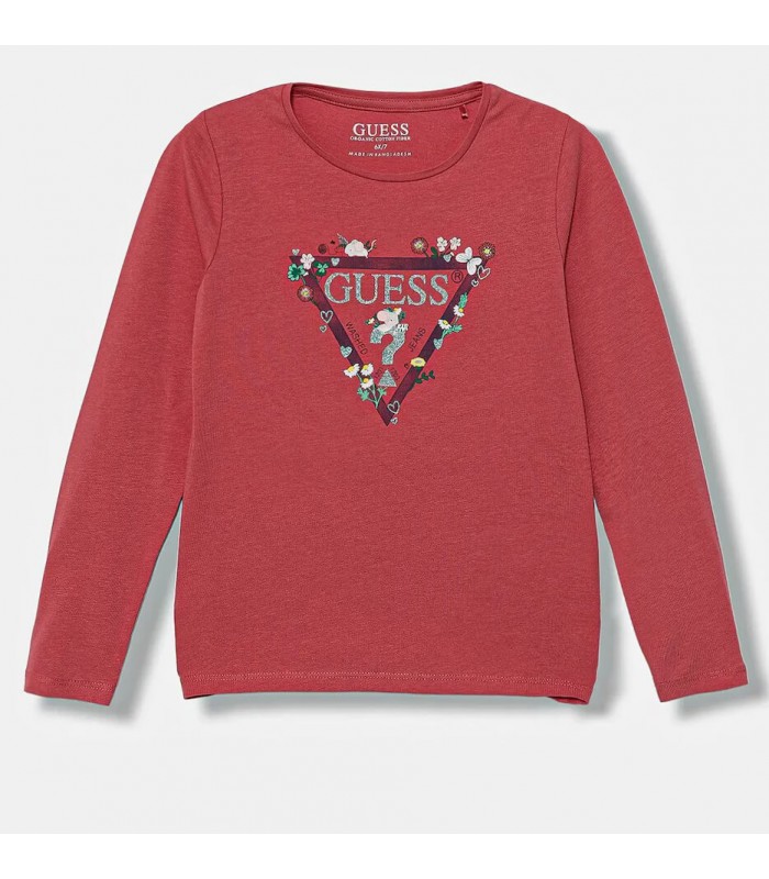 Μπλούζα μακό Guess κόκκινο σκούρο