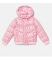 Μπουφάν Guess χειμωνιάτικο με αποσπώμενη κουκούλα Ροζ