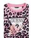 Μπλούζα φούτερ Guess oversized ροζ λεοπάρ