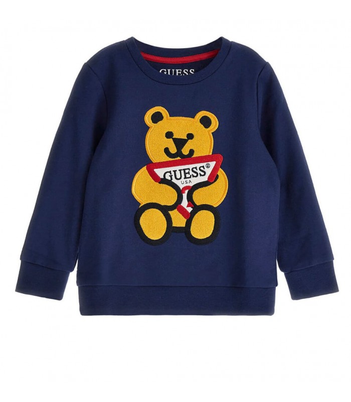 Μπλούζα φούτερ Guess αρκουδάκι μπλε