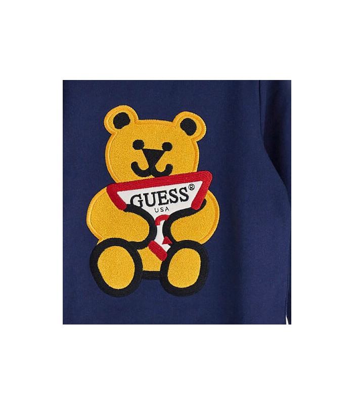Μπλούζα φούτερ Guess αρκουδάκι μπλε