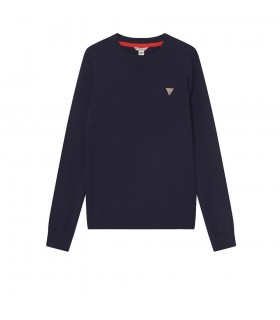 Πουλόβερ λεπτό Guess μπλε σκούρο