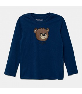 Μπλούζα μακό Guess αρκουδάκι Μπλε