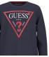 Μπλούζα Guess μακό μακρυμάνικη μπλε σκούρο