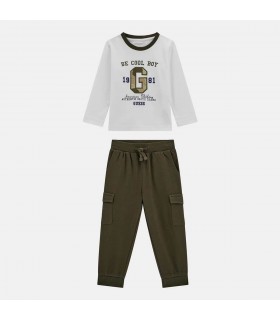 Click to enlarge Βρεφικό σετ Guess cargo παντελόνι με μακό μπλούζα