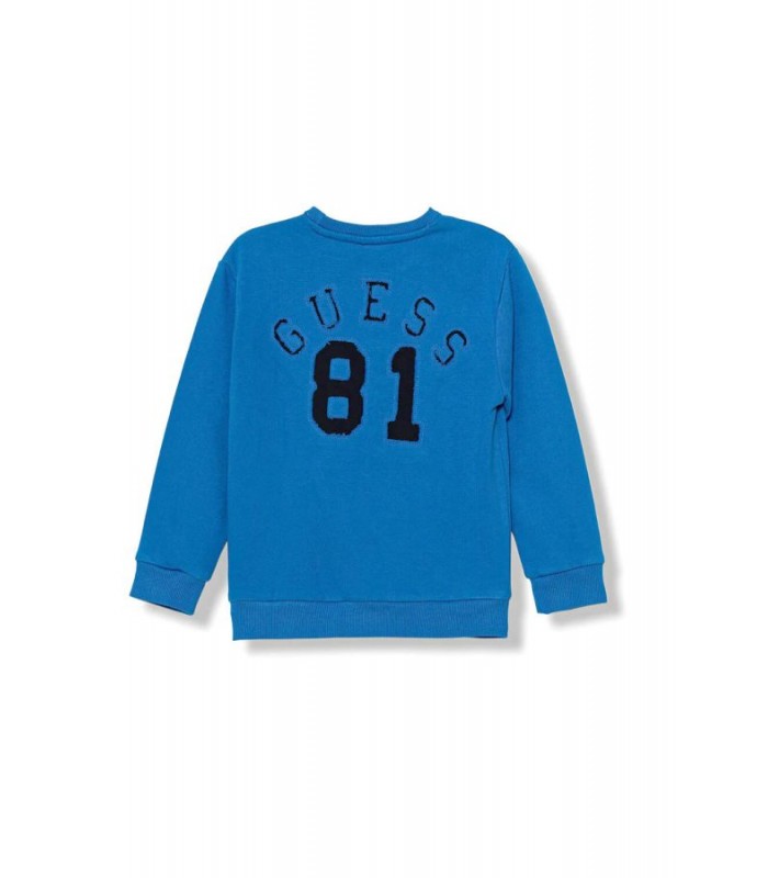 Μπλούζα φούτερ Guess κεντημένο λογότυπο μπλε ρουά