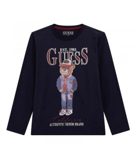 Μπλούζα Guess αρκουδάκι μακό μπλε