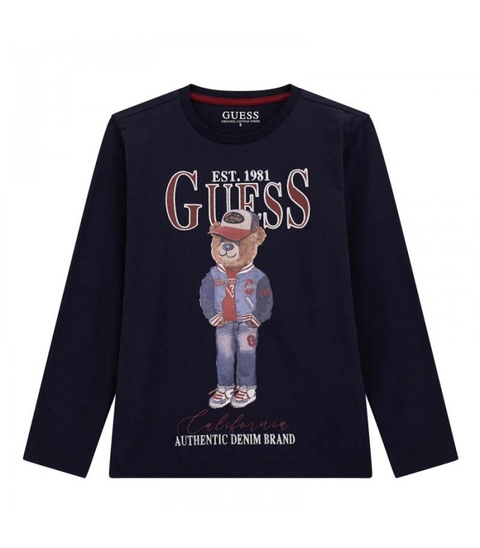Μπλούζα Guess αρκουδάκι μακό μπλε